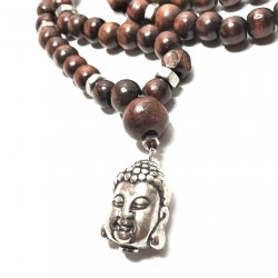 Collier de perles en bois Zen